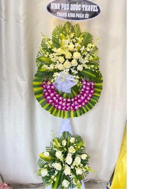 Hoa chia buồn màu trắng tím tại bình dương 10