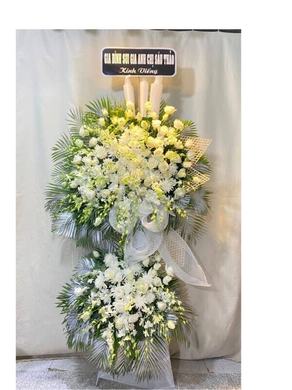 Hoa chia buồn màu trắng tại bình dương 8