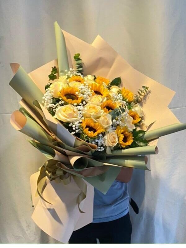 Bó Hoa Hồng + hướng dương HB05